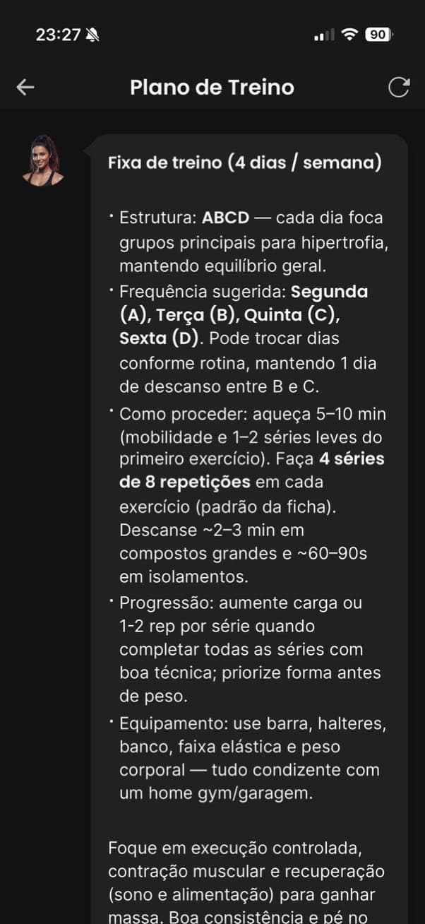 Gerador de treino