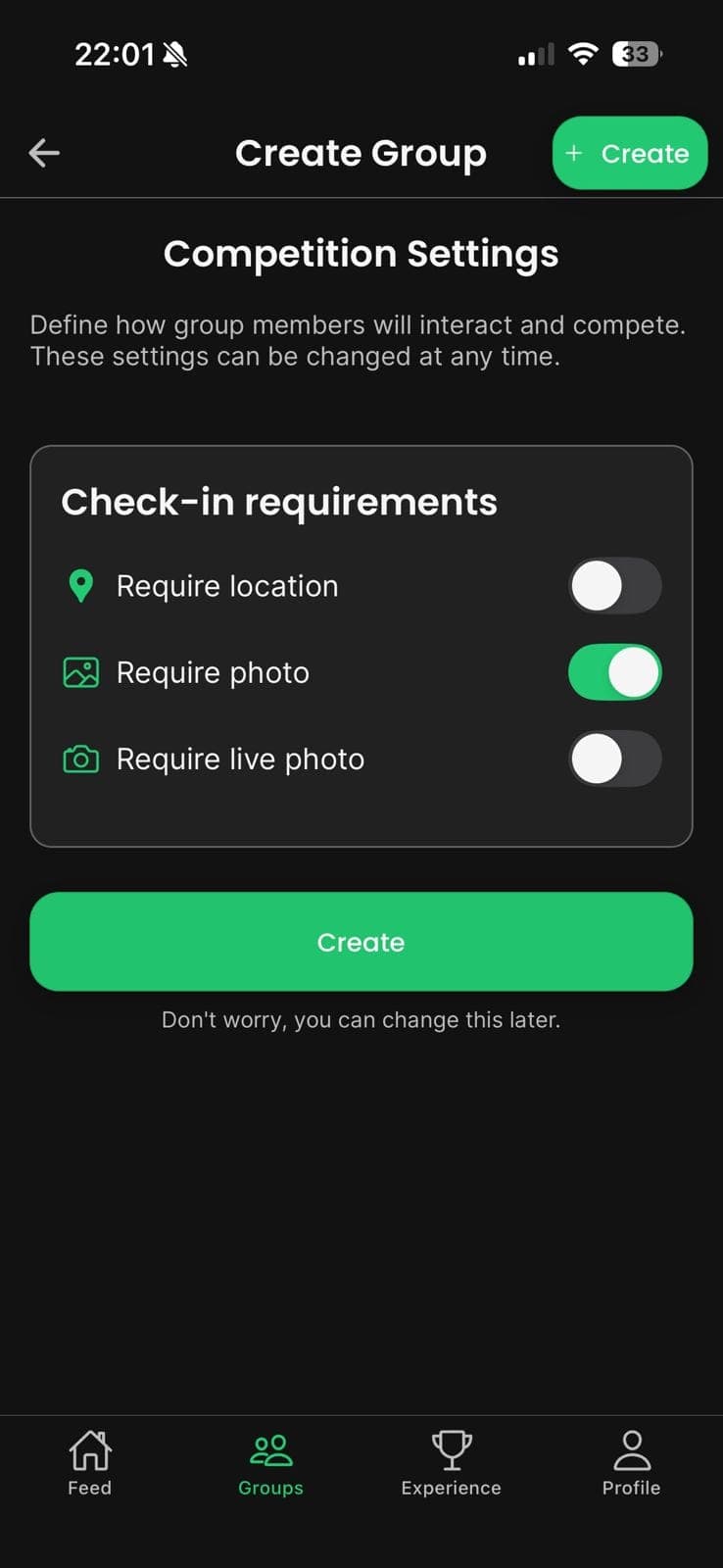 Group rules configuration